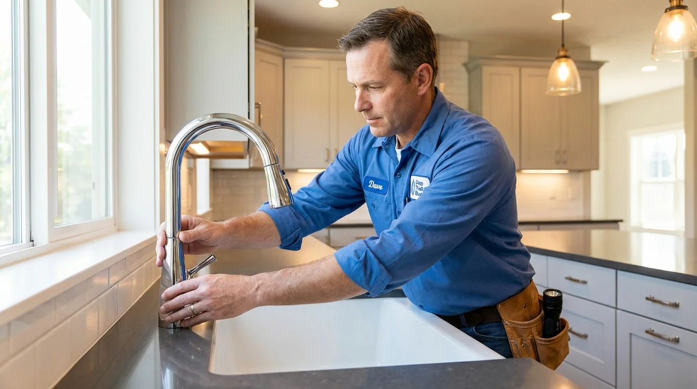 Kitchen faucet installation by Johns Plumbing LLC in Buckeye Lake